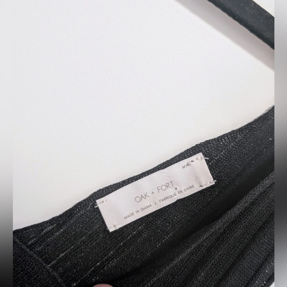 OAK + FORT Black Ribbed Tank Top - Picture 3 of 3